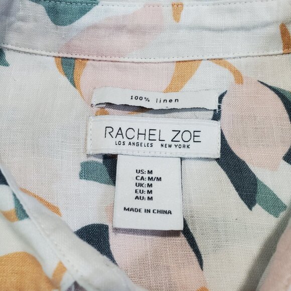 Rachel Zoe 100% Linen Button Front Mini Dress - Medium - Picture 3 of 8